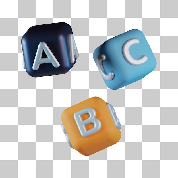 Letter Cube 3D Icon