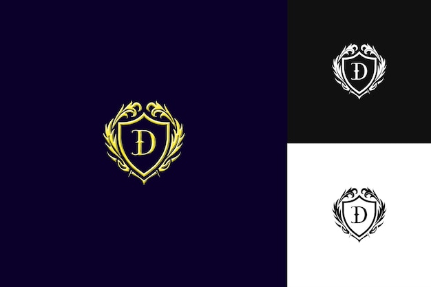 PSD letter d logo with imperial vibe emblem logo style design lo illustration logo vector designs