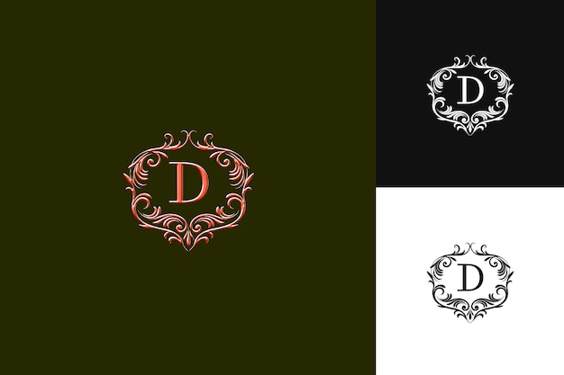 PSD letter d logo with opulent vibe wordmark logo style design l illustration logo vector designs