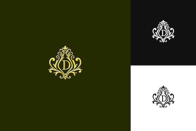 Letter D Logo With Royal Fascination Emblem Logo Style Desig Illustration Logo Vector Designs