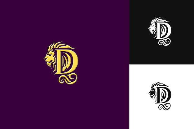 Letter D Logo With Royal Strength Emblem Logo Style Design L Illustration Logo Vector Designs