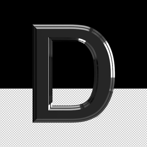 Letter D text effect