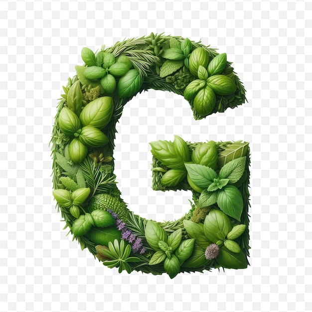 the letter g is made of vegetables