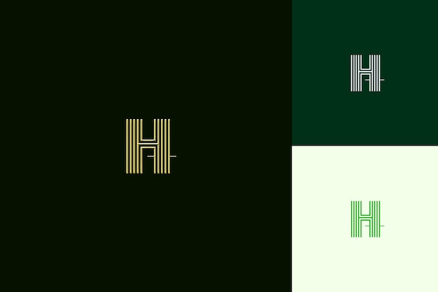 Letter H With Minimalist Logo Design Style With H Shaped Int Nature Abstract Vector Collections