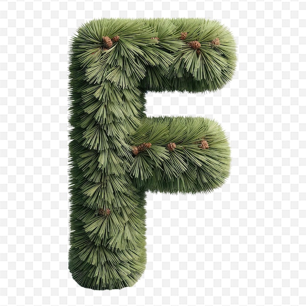 PSD the letter is green and has a large green bush