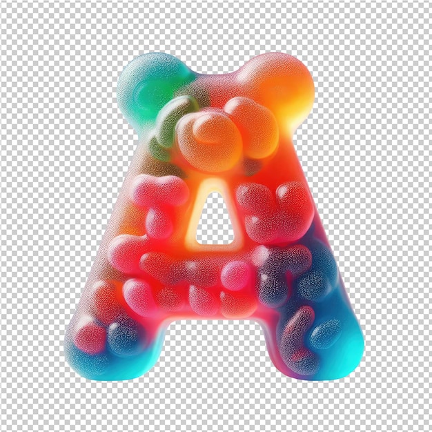 PSD a letter a is made of balloons and the letter a