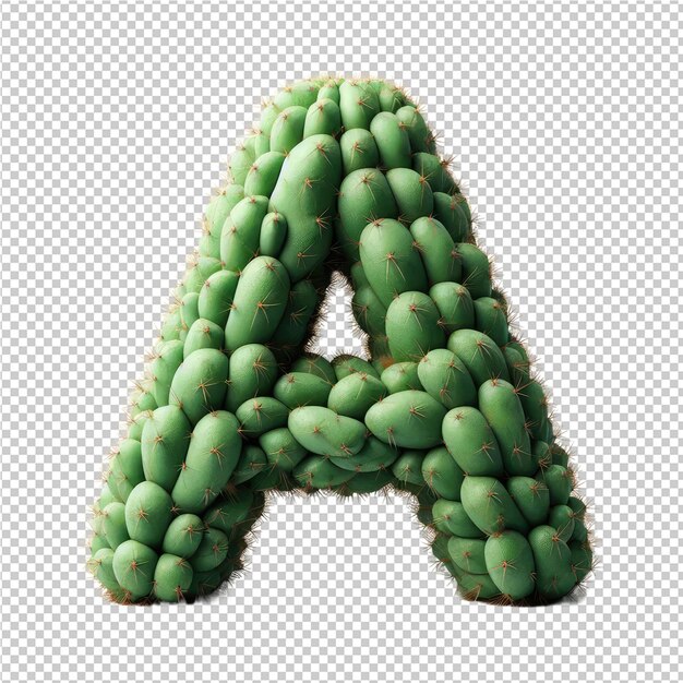 a letter a is made of green peas