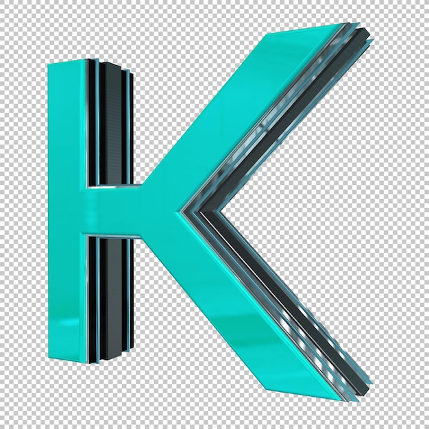 letter k 3d render