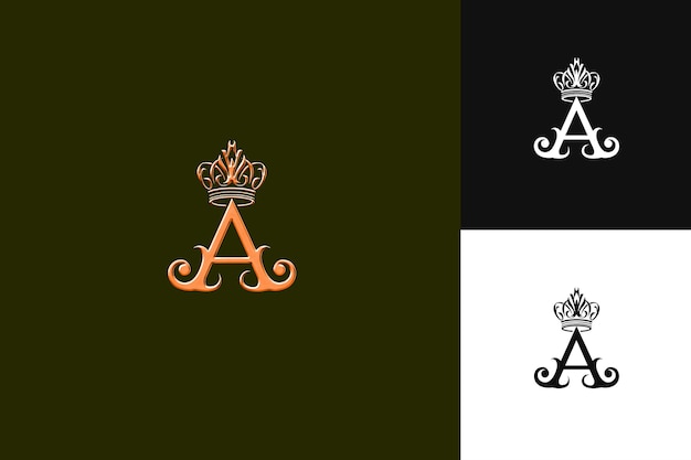 PSD letter a logo with regal elegance monogram logo style design illustration logo vector designs