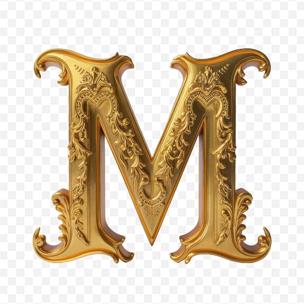 the letter m is on a transparent background