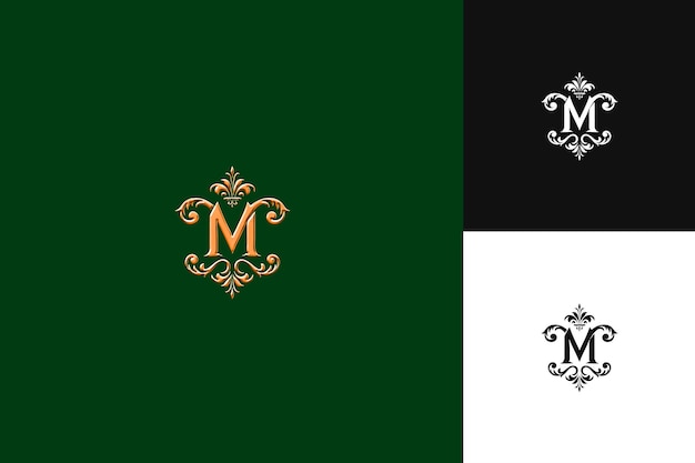 Letter M Logo With Royal Splendor Letterform Logo Style Desi Illustration Logo Vector Designs