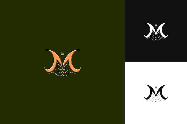 Letter M With Minimalist Logo Design Style With M Shaped Int Illustration Logo Vector Designs