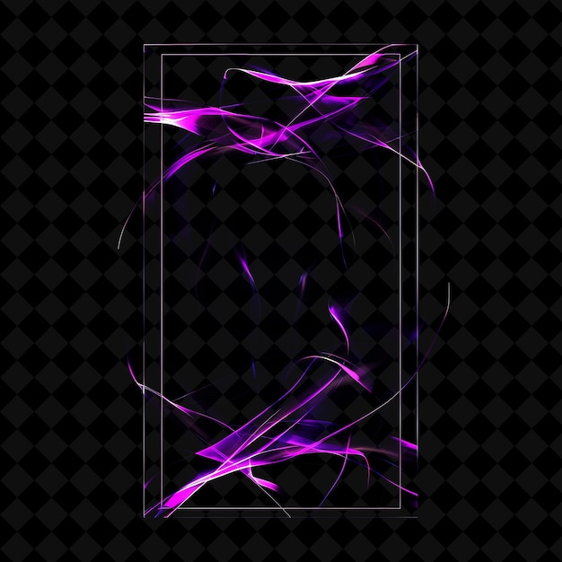 PSD a letter made of glass with purple streaks on a black background