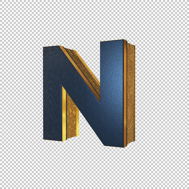 Letter N 3d render