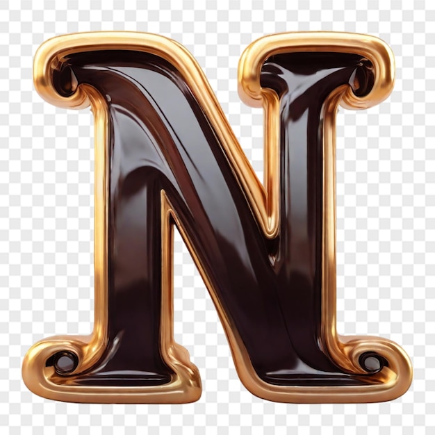 PSD the letter n is brown and gold