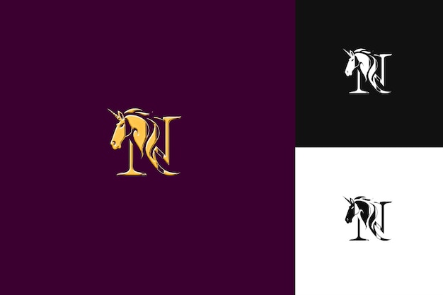 PSD letter n logo with princely vibe letter mark logo style desi illustration logo vector designs