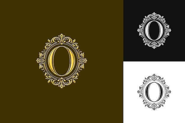 PSD letter o logo with ornate vibe letter mark logo style design illustration logo vector designs