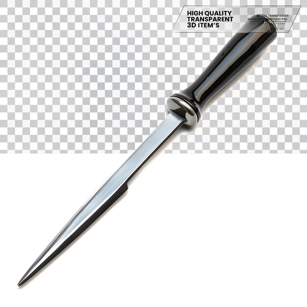 Letter Opener for Opening Envelopes on Transparent Background