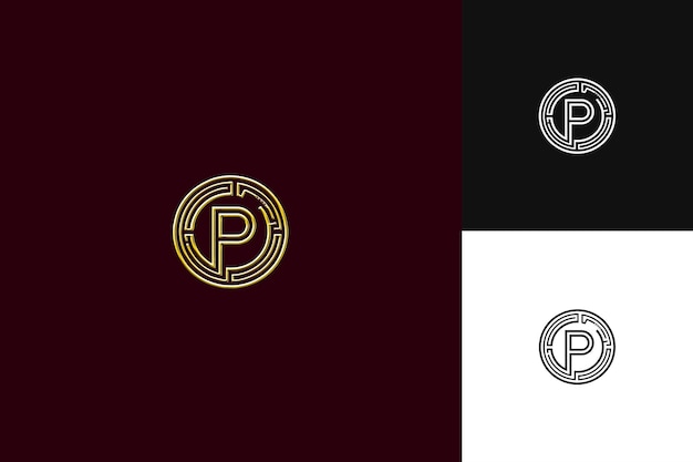 PSD letter p logo with sovereign vibe monogram logo style design illustration logo vector designs