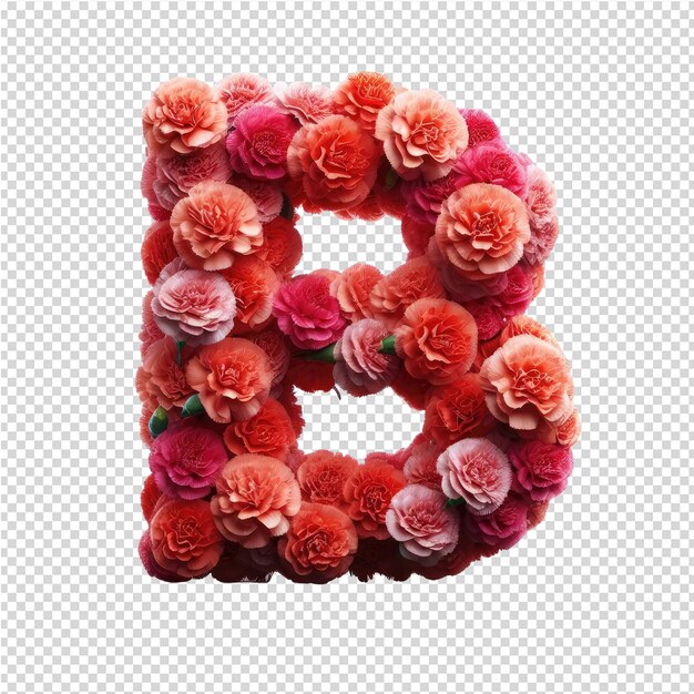 the letter a in red pink and red flowers are arranged in a shape of a letter