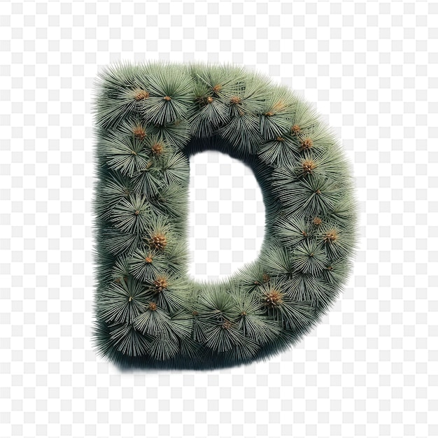 PSD the letter s is outlined in green with pine needles