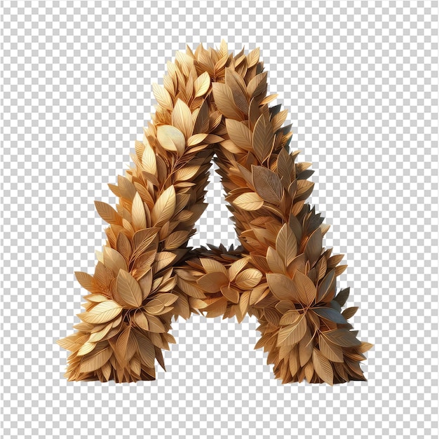 PSD the letter a on a transparent background