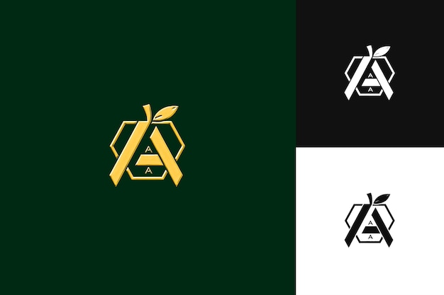 PSD letter a with geometric logo design style with a shaped into illustration logo vector designs