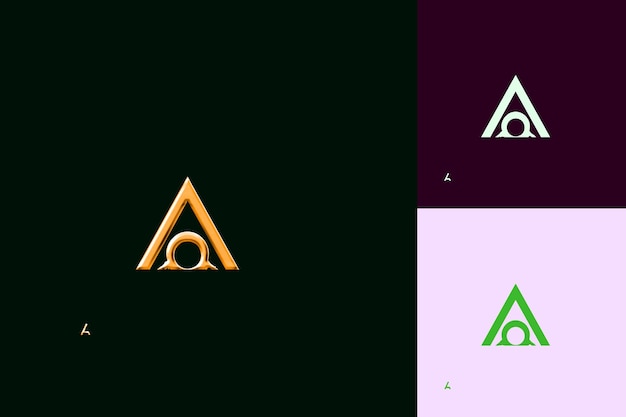 Letter a With Symbol Logo Design Style With a Shaped Into a Nature Abstract Vector Collections