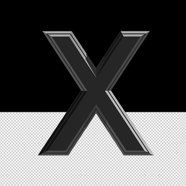 Letter X text effect