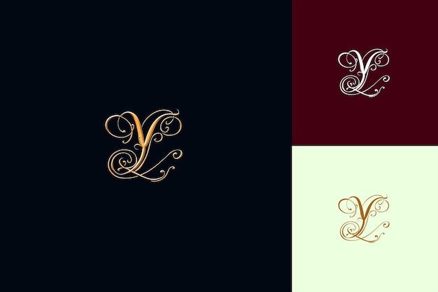 Letter Y With Wordmark Logo Design Style With Y Shaped Into Nature Abstract Vector Collections