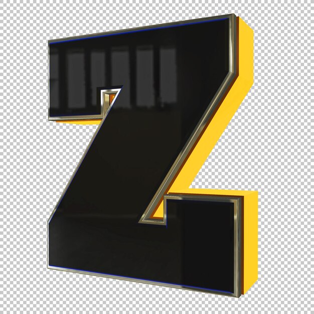 letter z 3d render