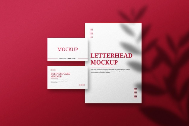 Letterhead and business card mockup