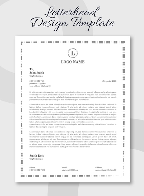 PSD letterhead design for business modern corporate identity stylish company invoice and a4 cover design