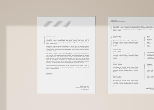 PSD letterhead mockup for company