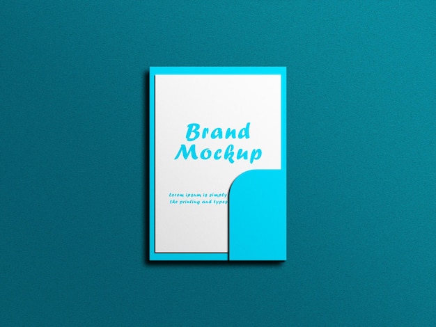 Letterhead mockup with paper clips