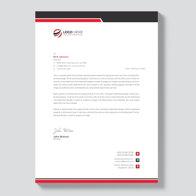 Letterhead mockup