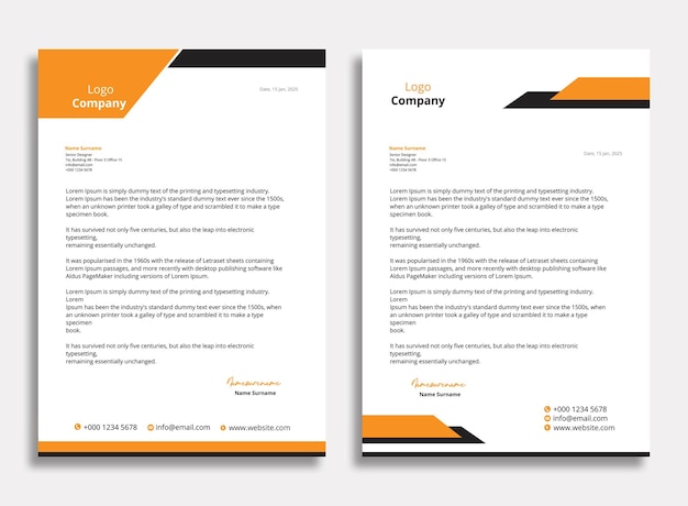 Letterhead Template Design 02