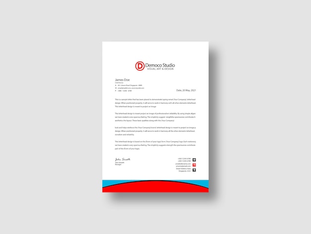 Letterhead template design