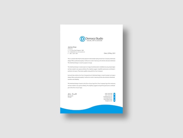 Letterhead template design