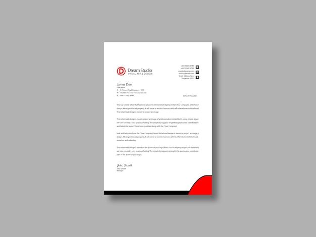 Letterhead template design