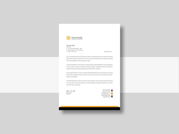 Letterhead template design