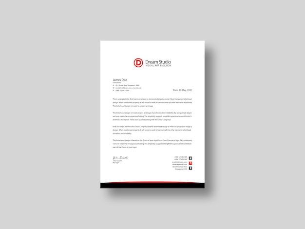 Letterhead template design