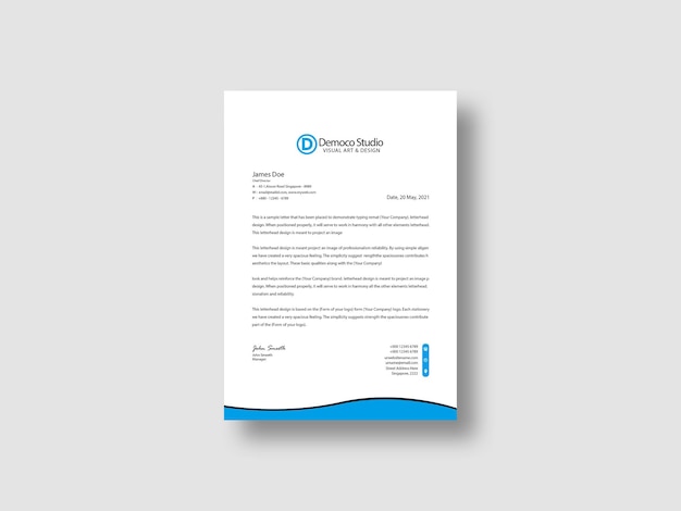 Letterhead template design