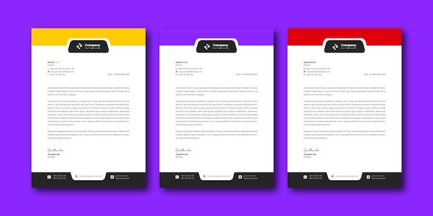 PSD letterhead template