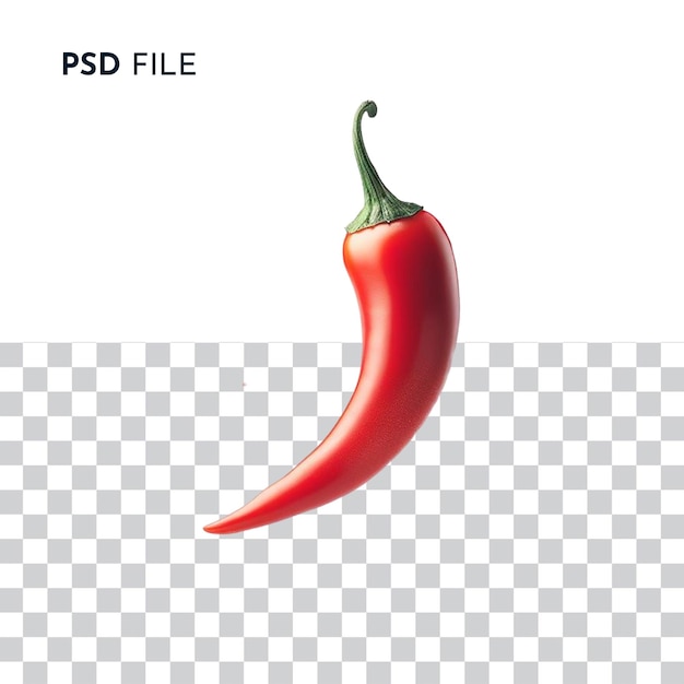 Levitating Red Hot Pepper on White Background PNG PSD Transparent Download Freepik