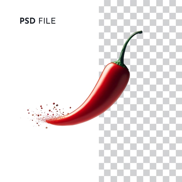 Levitating Red Hot Pepper on White Background PNG PSD Transparent Download Freepik