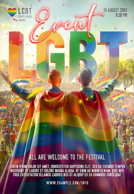 PSD lgbt event flyer psd template