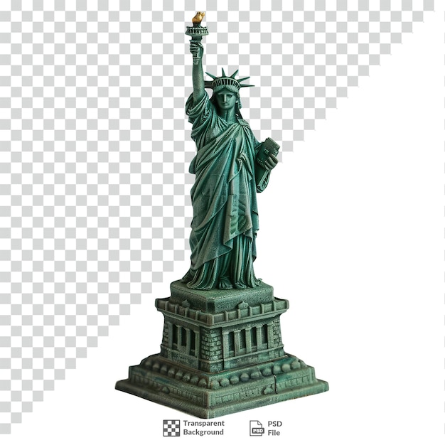 liberty statue miniature transparent background