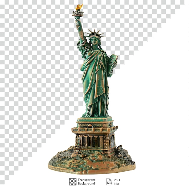 liberty statue miniature transparent background