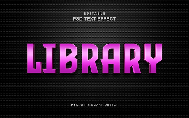 Library text style effect